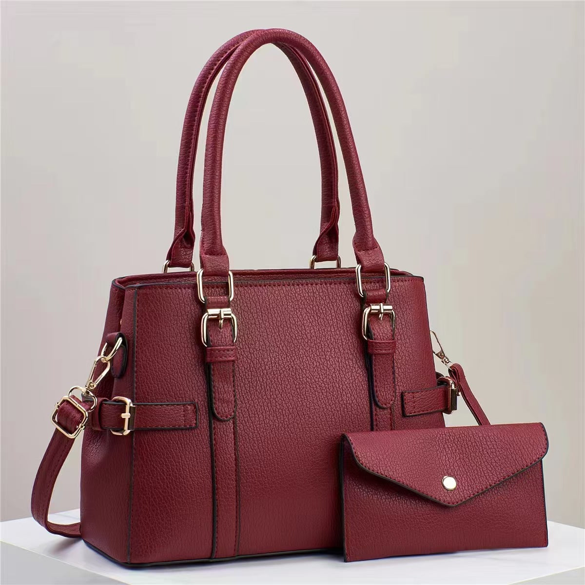 Women's Lychee Pattern Large Capacity Combination Commuter Women's Handbag