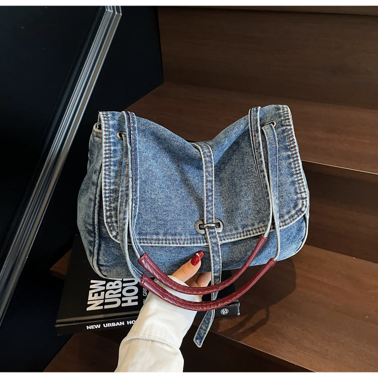 Women's Denim Fashionable High-grade Artistic Style Portable Bags