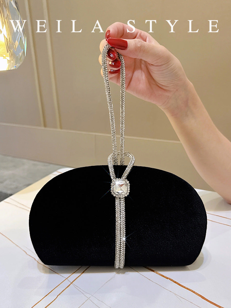 Women's Veet Rhinestone Diamond Clutch Party Bridesmaid Dress Chain Women's Handbag