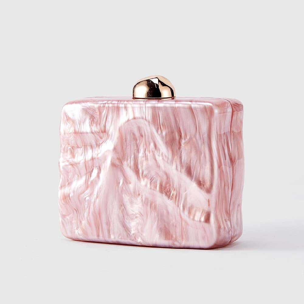 Women's Press Acrylic Wedding Banquet Clutch Chain Dinner Bag
