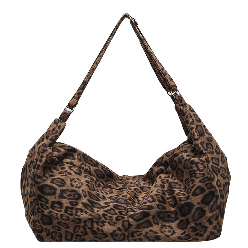 Women's Leisure Commute Large Capacity Leopard Print Tote Bag