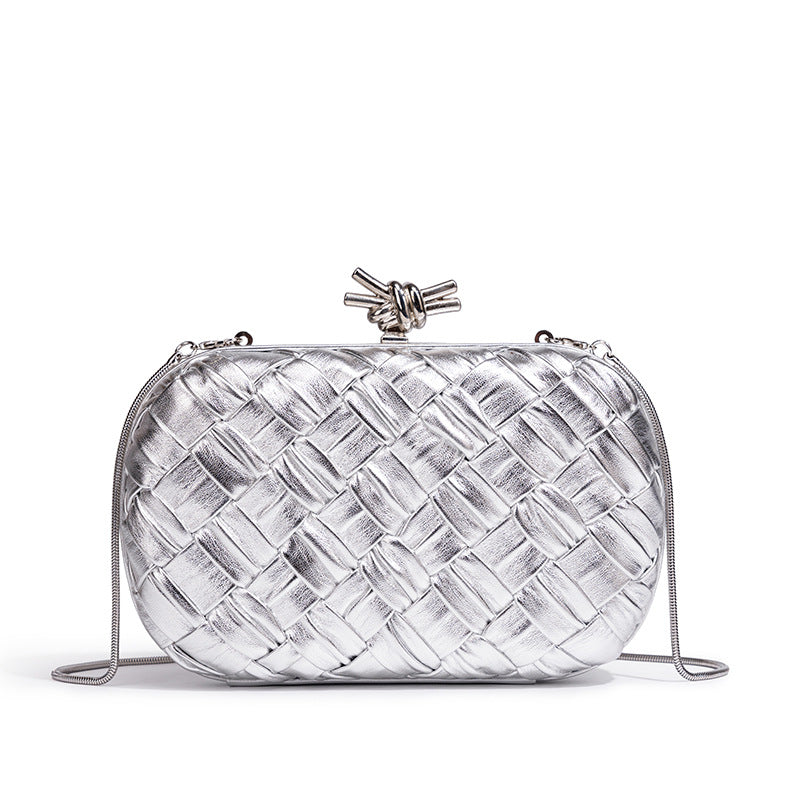Women's Woven Clutch Fashion Banquet Chain For Dinner Bag