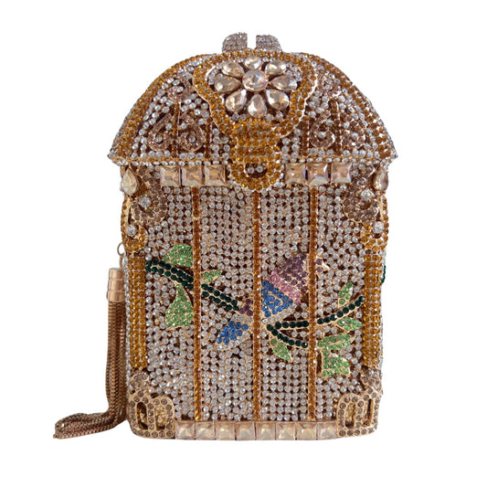 Cage Diamond Three-dimensional Pocket Banquet Full Dinner Bag