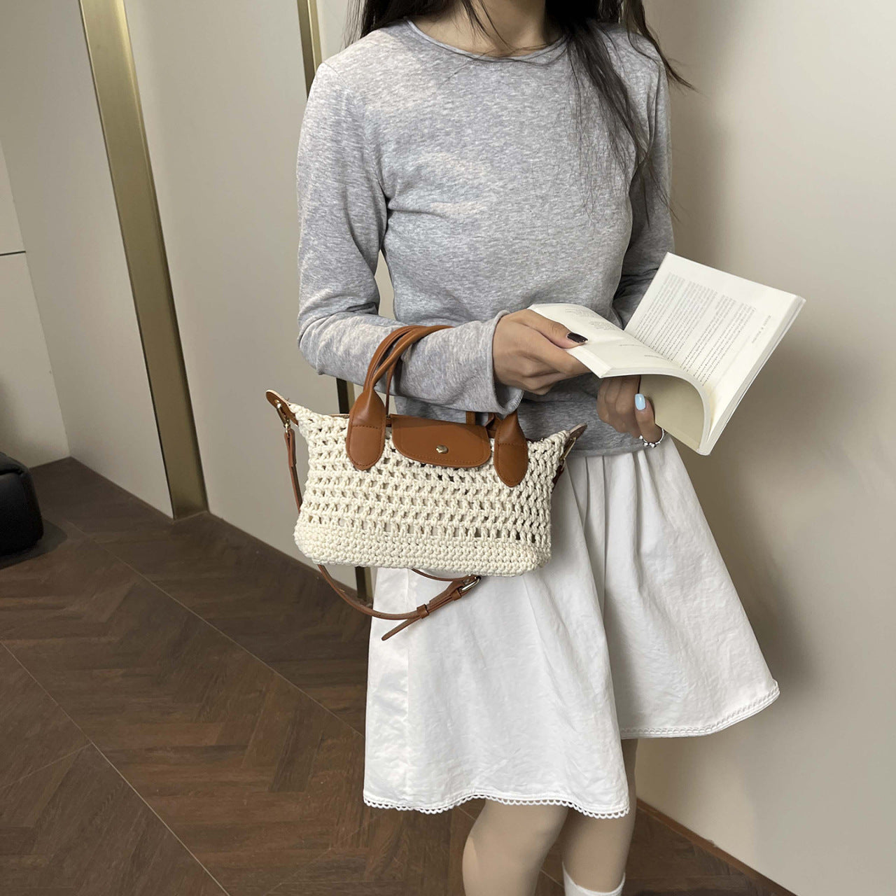 Women's Color Fashion Commuter Woven Style Niche Women's Shoulder Bag