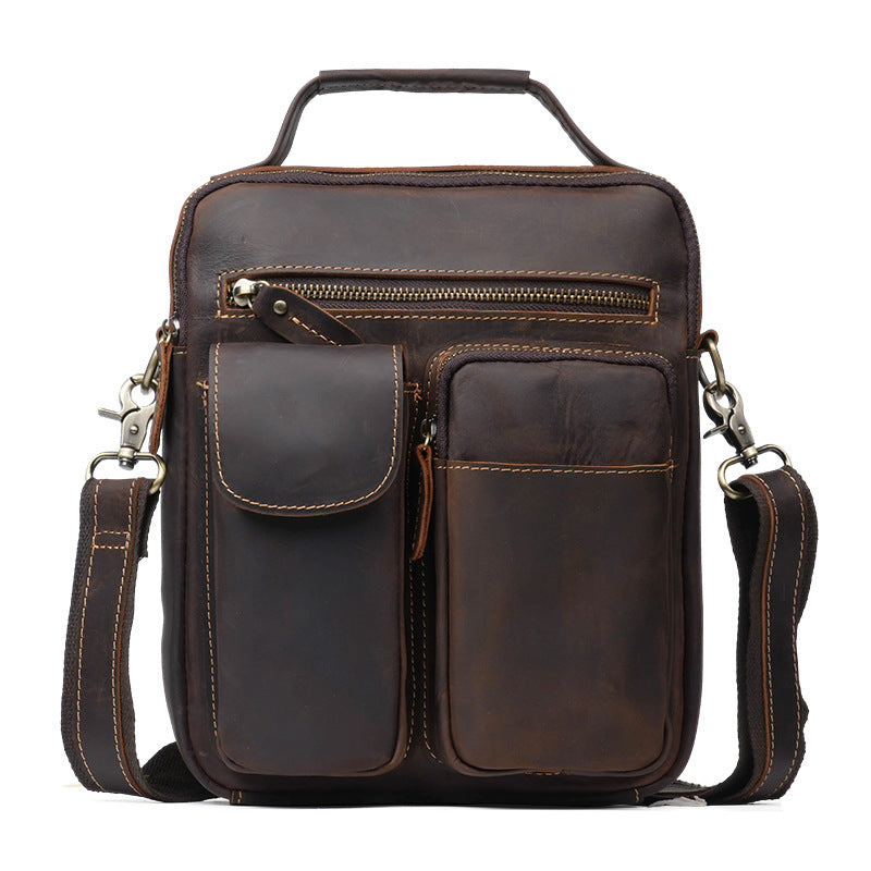 Crazy Horse Leather Simple Genuine Personality Bags