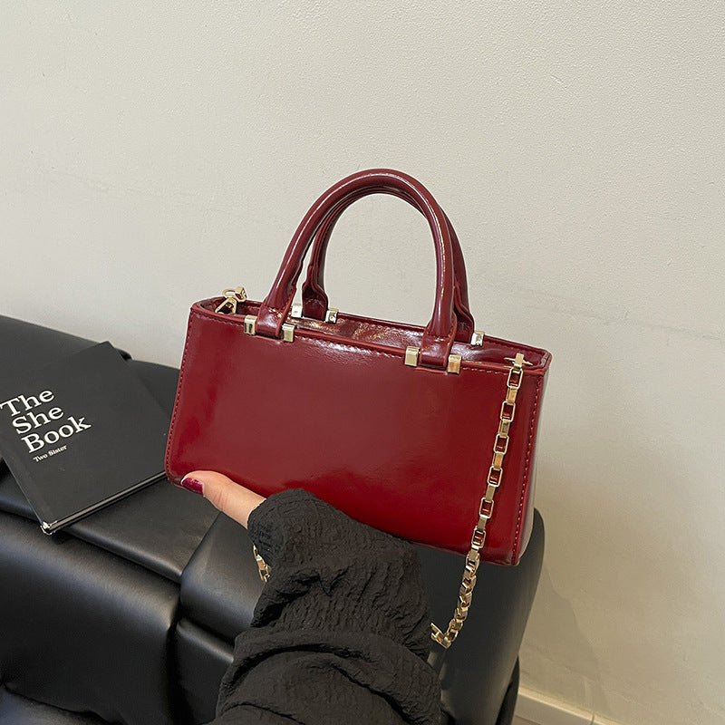 Women's Spanish Magneta Texture Advanced Mini Small Square Bags