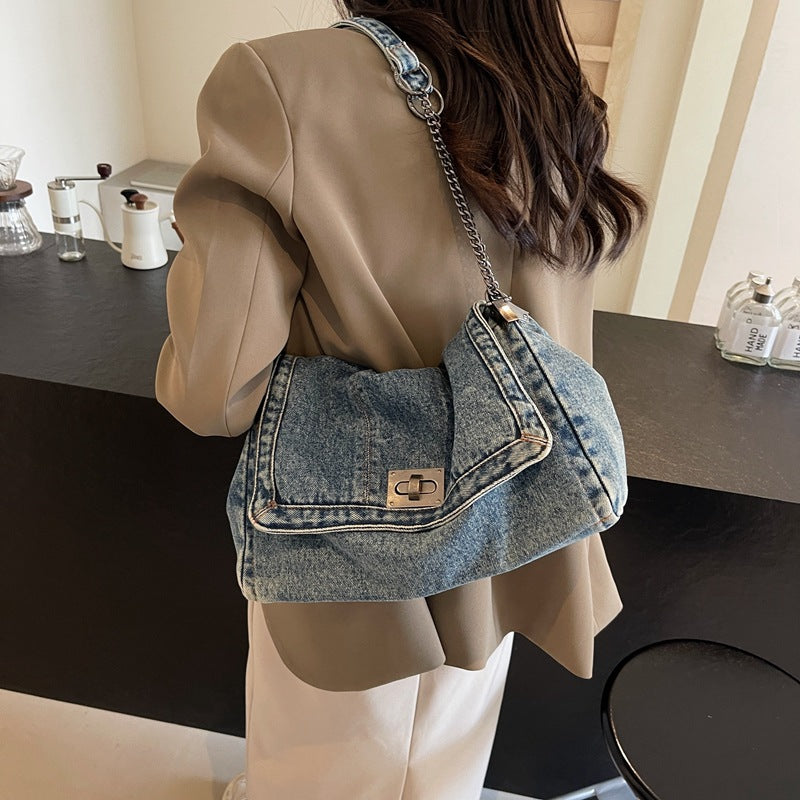 Women's Denim Summer Camp Chain Large Capacity Women's Messenger Bag