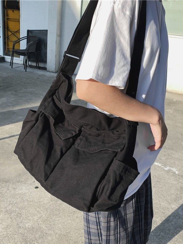 Women's & Men's Order Tooling Style Artistic Green Canvas Large Bags