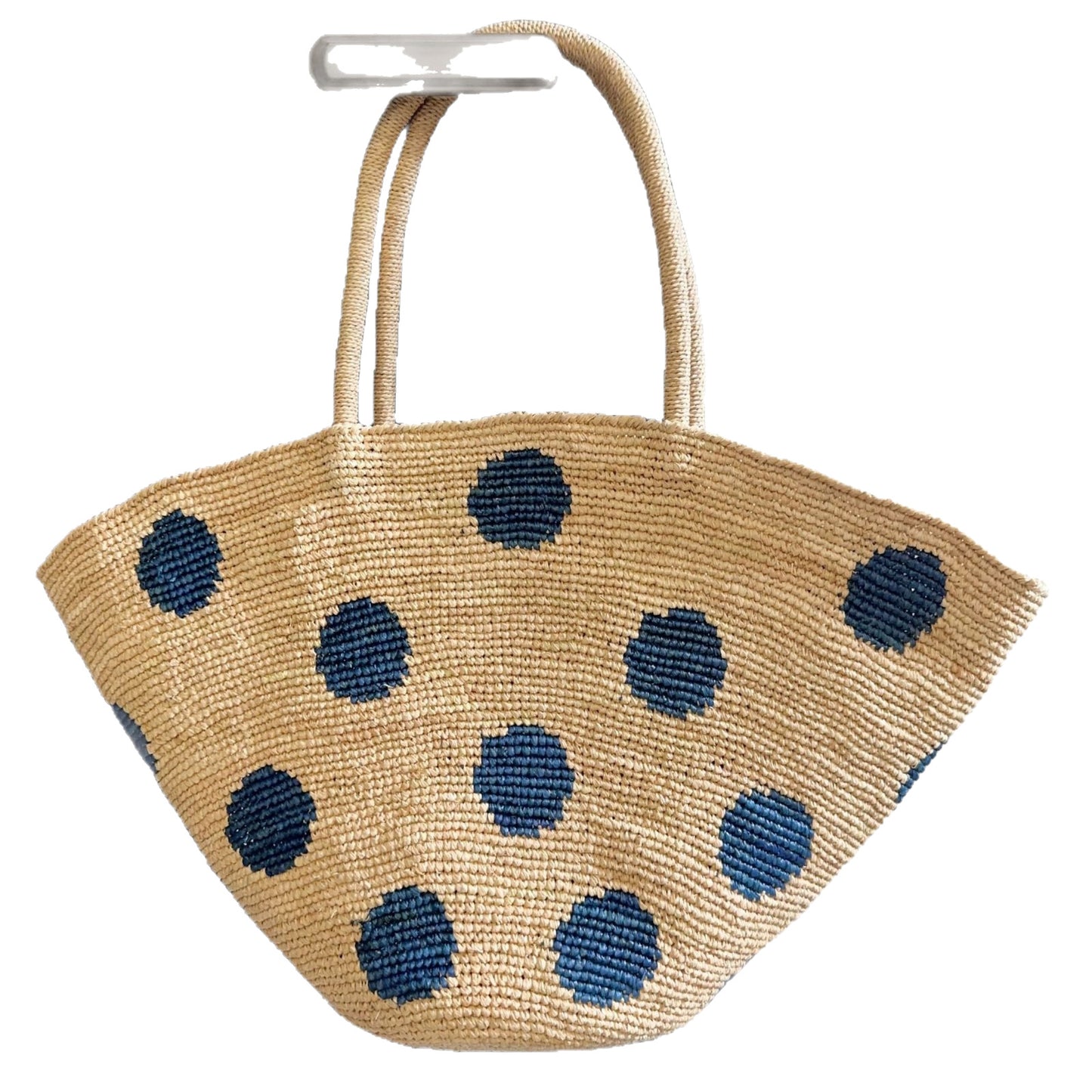 High Quality Hand Crocheting Raffia Polka Dot Beach Seaside Holiday Women's Shoulder Bag