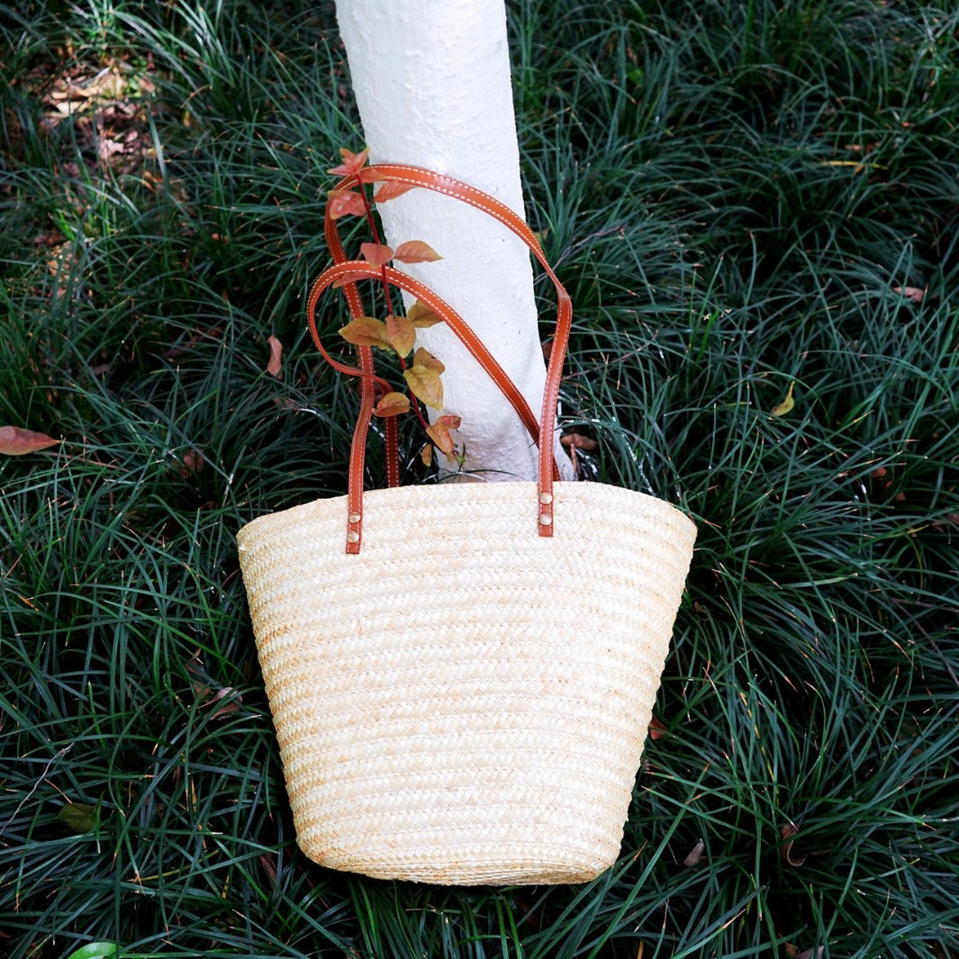 Women's Style Natural Straw Large Capacity Picnic Basket Women's Shoulder Bag