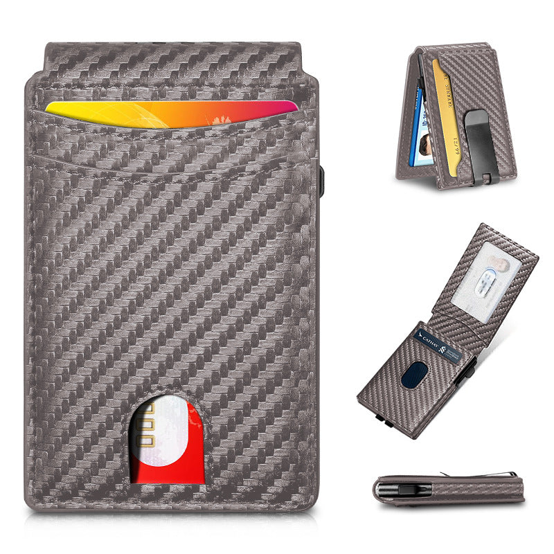 Men's Automatic Pinball Swiping Bank Aluminum Box Credit Men's Wallet