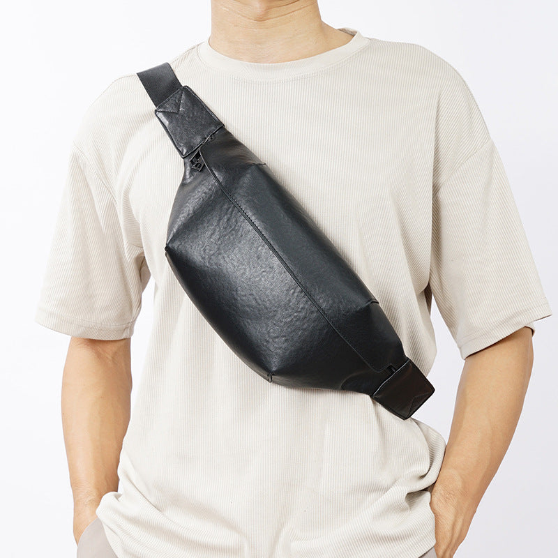 Men's Fashion Simple Two-color Business First Layer Men's Fanny Pack