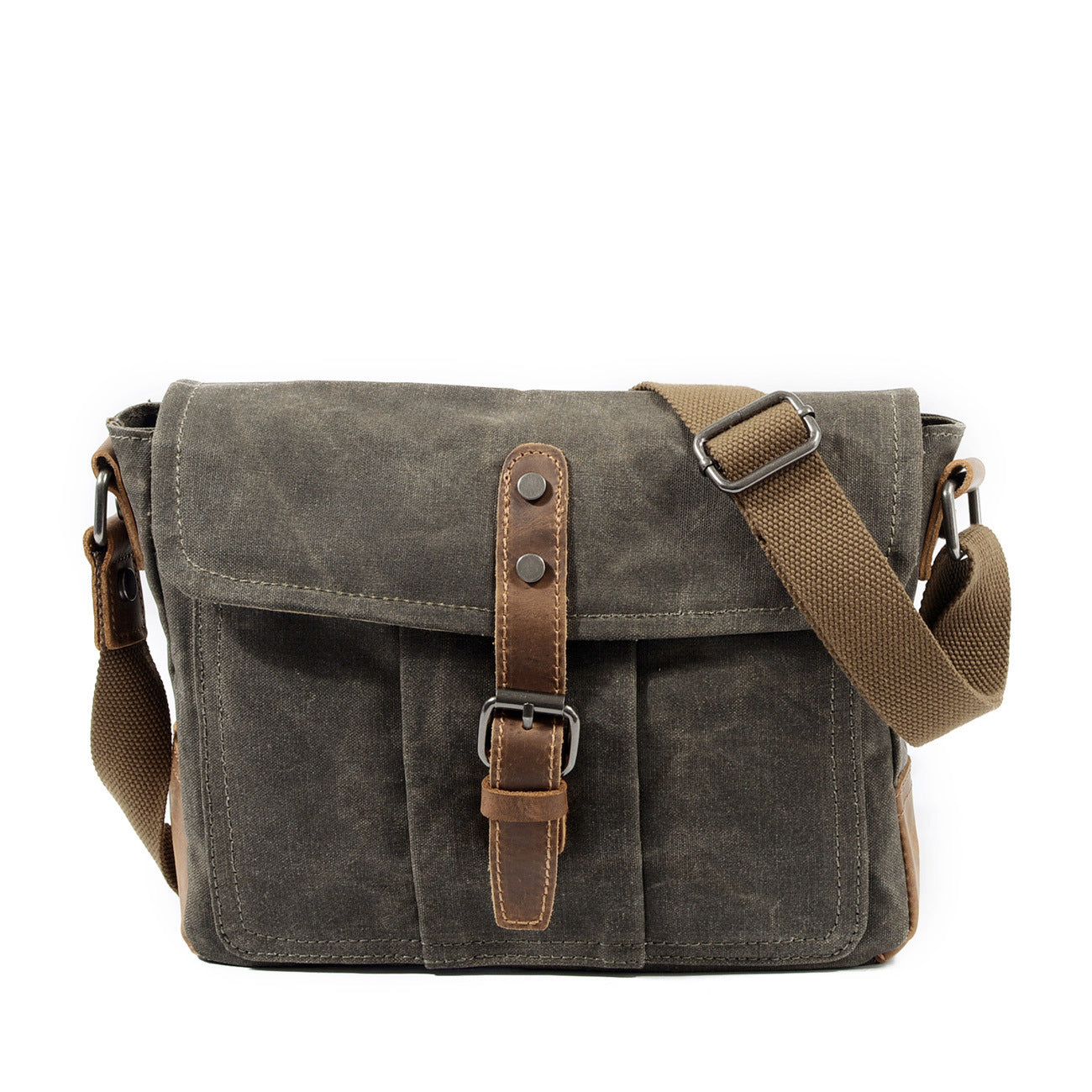 Men's Retro Canvas Simple Waterproof Horizontal Men's Briefcase