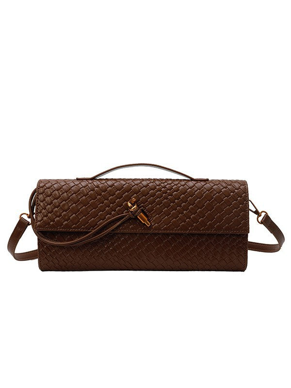Women's Woven Baguette Retro Textured Portable Simple Light Bags