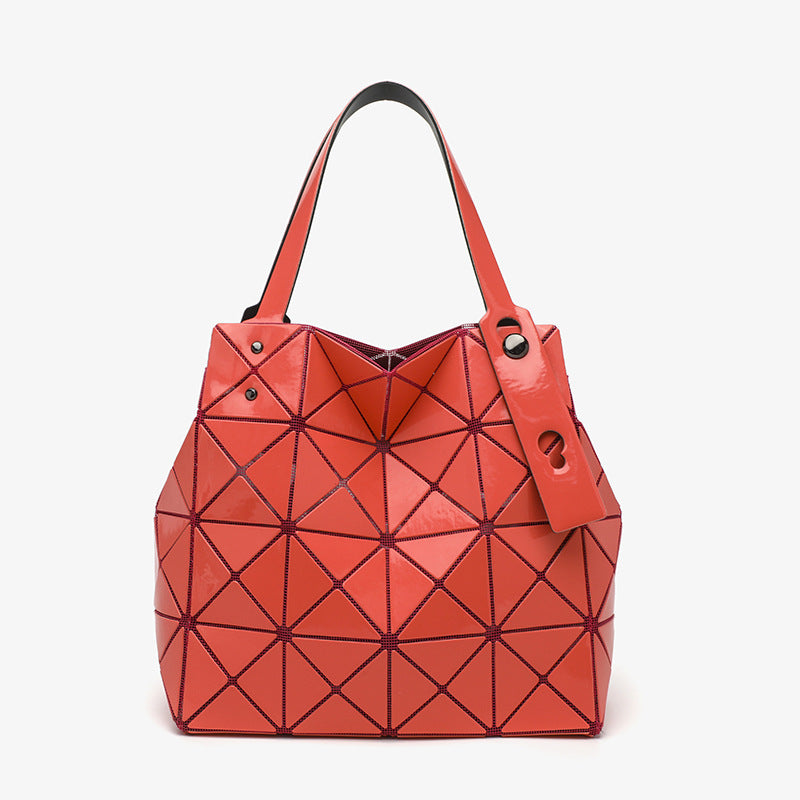 Box Fashion Geometric Stitching Diamond Quilted Tote Bags