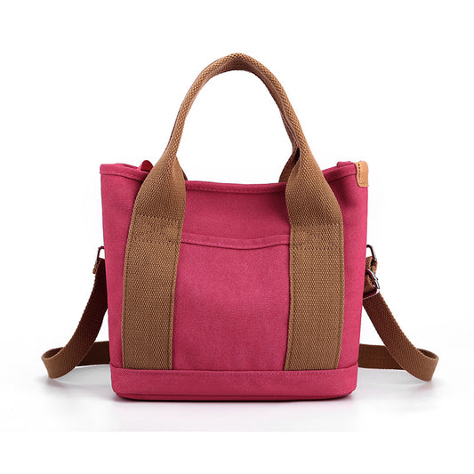 Canvas Retro Single Washed Thickened Mummy Small Square Bag