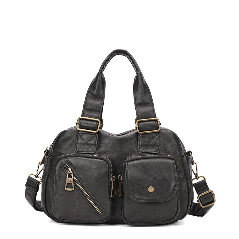 Women's Retro Simple Fashionable Large Capacity Shoulder Bags