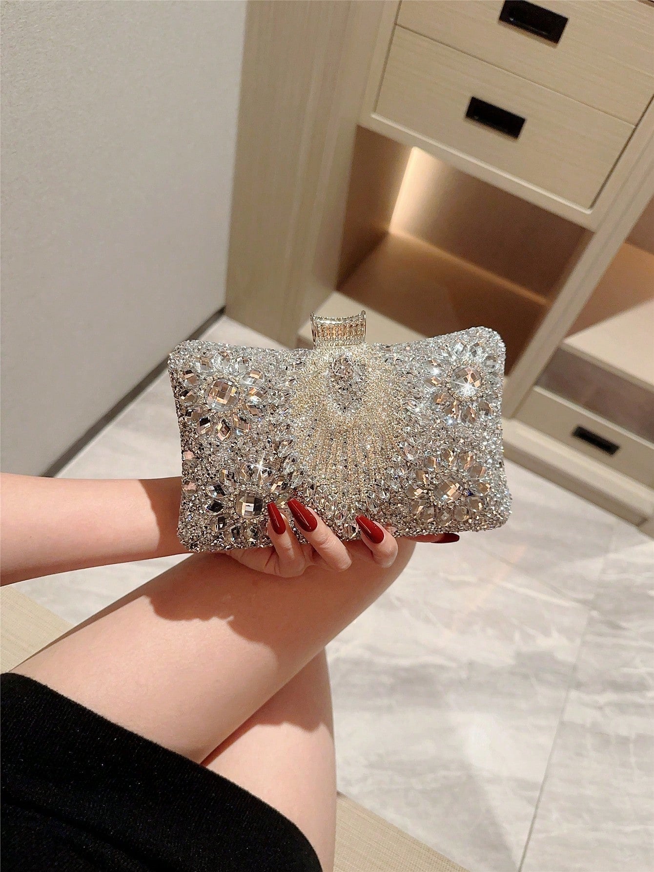 High-grade Sense Cheongsam Clutch Rhinestone Dress Garment Bags