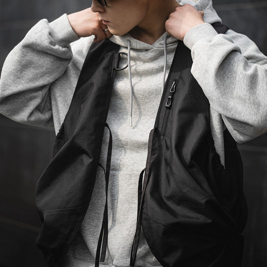 Men's Vest Sleeveless Tank Top Coat Men's Shoulder Bag