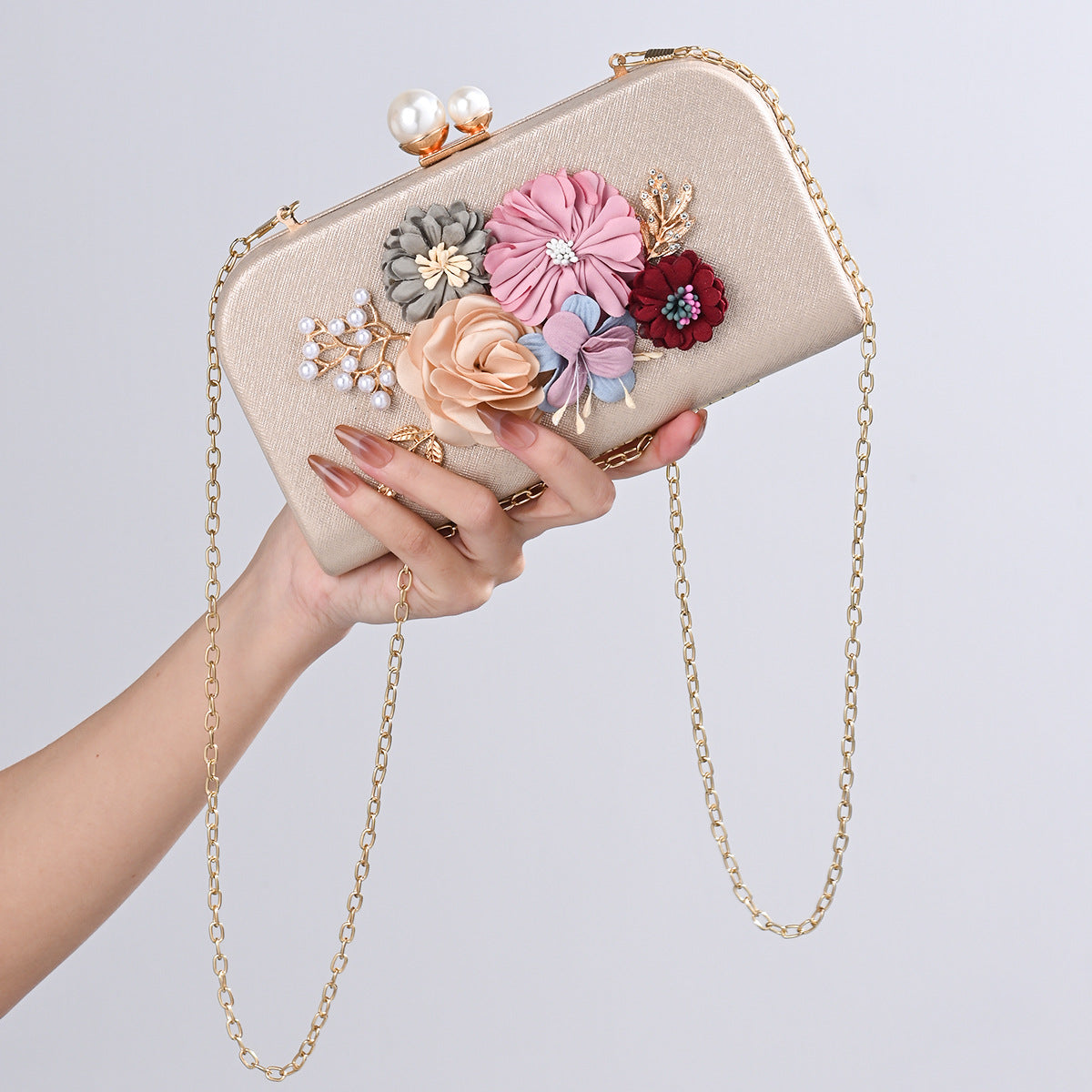 Clutch Flowers Female Temperament Wild Bridal Gown Dinner Bag