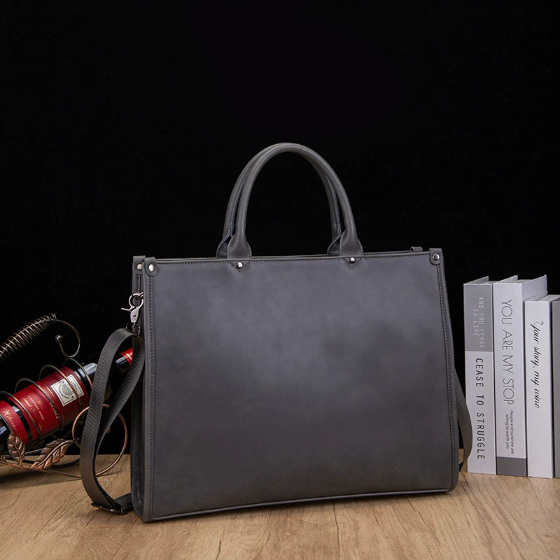 Men's Crazy Horse Leather Business Commute Fashion Bags