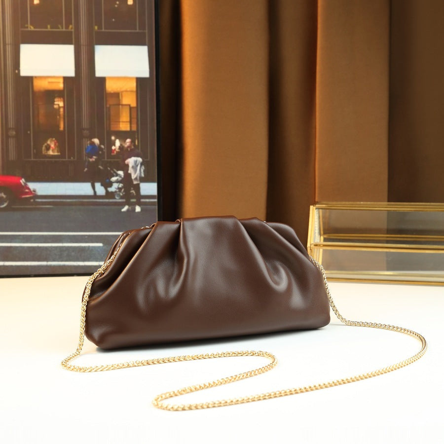 Women's Cloud Dinner Fashion Pleated High-grade Versatile Women's Messenger Bag