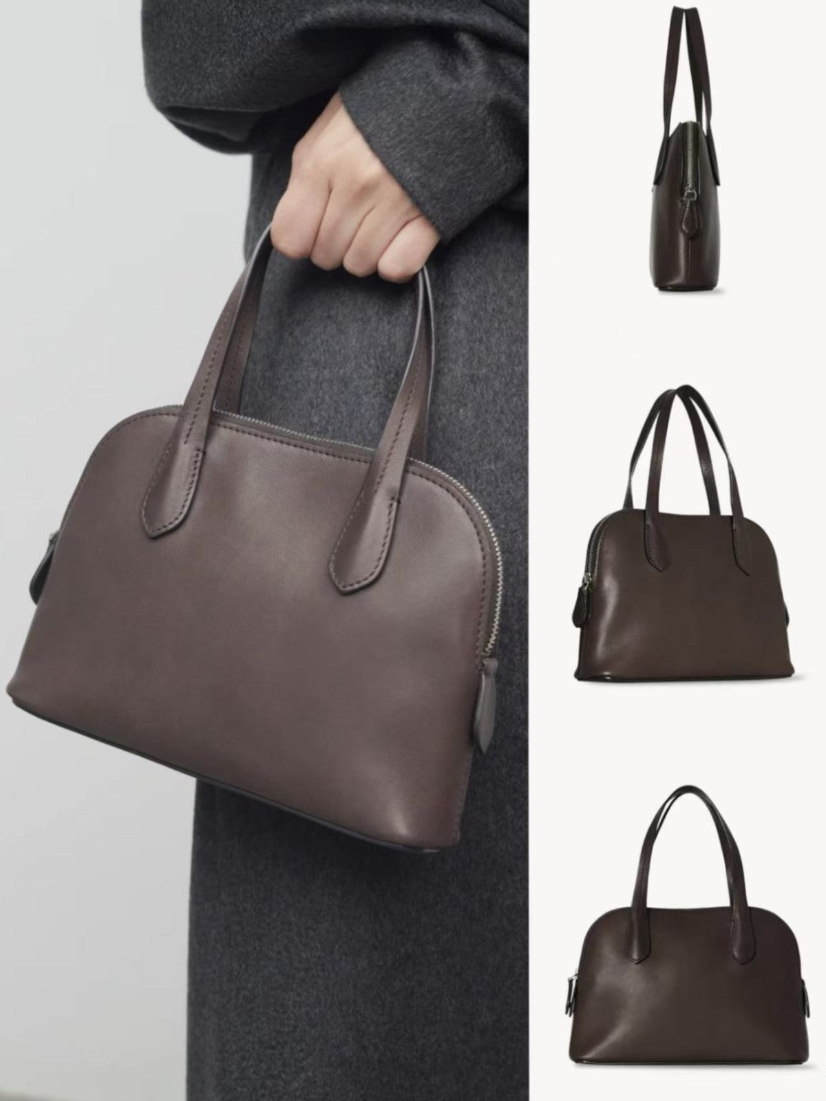 Women's Shell Genuine Leather Portable Cowhide Hand Women's Messenger Bag