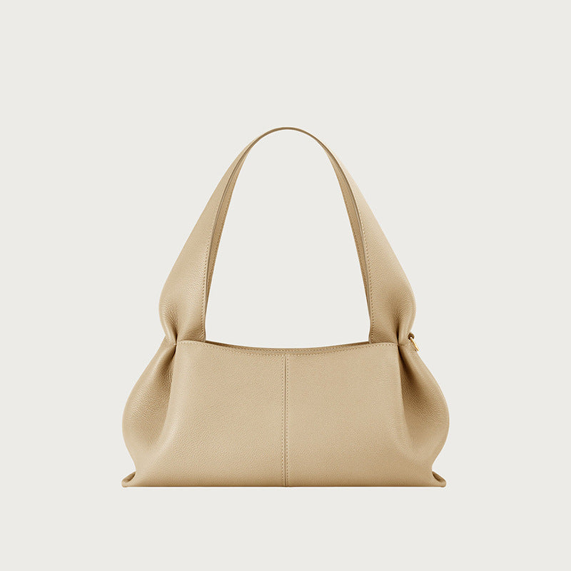 Women's Minority Fashion Trendy Portable Cloud High-grade Litchi Pattern Design Sense Women's Handbag