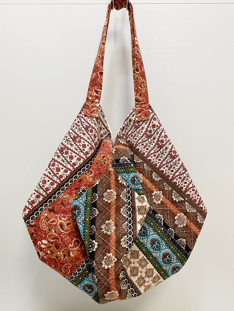 Women's Elegant Canvas Large Capacity Beach Shopping Women's Shoulder Bag
