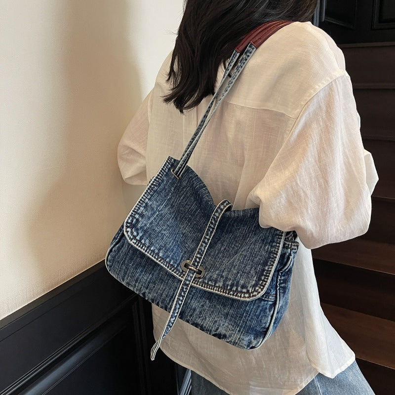 Women's Denim Fashionable High-grade Artistic Style Portable Women's Shoulder Bag