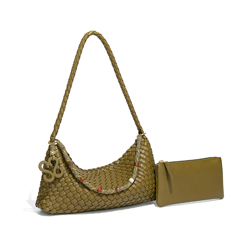 Women's Hand-woven Dumpling Simple Fashion High Sense Women's Shoulder Bag