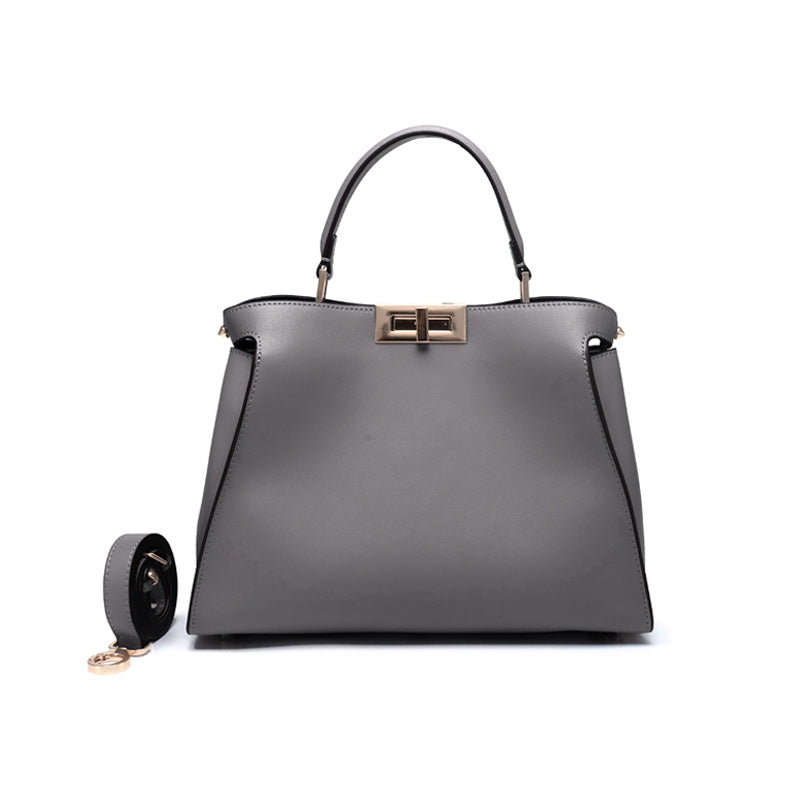 Women's Lady Like Woman Genuine Leather Professional Style Temperament Rotating Large Women's Handbag