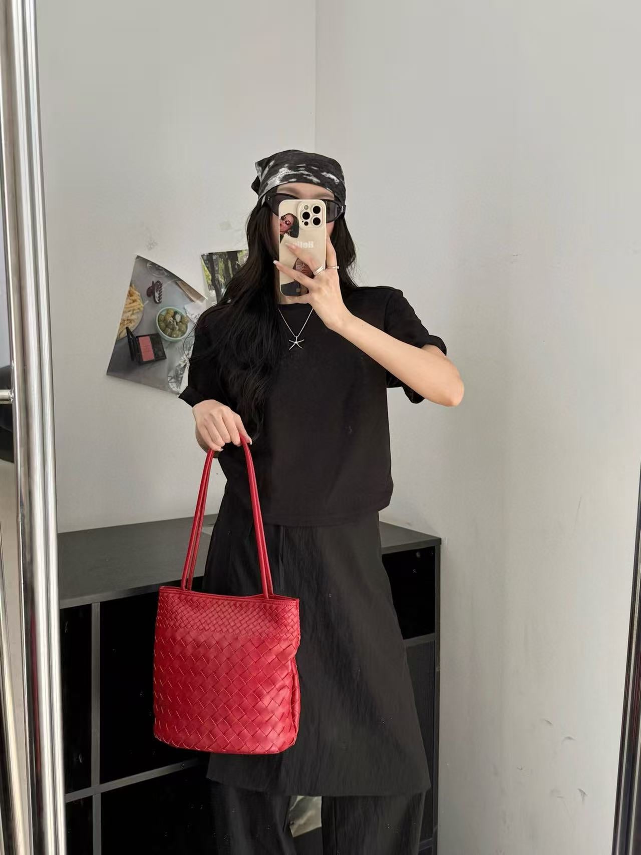 With Hand Gift Large Capacity Vegetable Basket Women's Leather Bag
