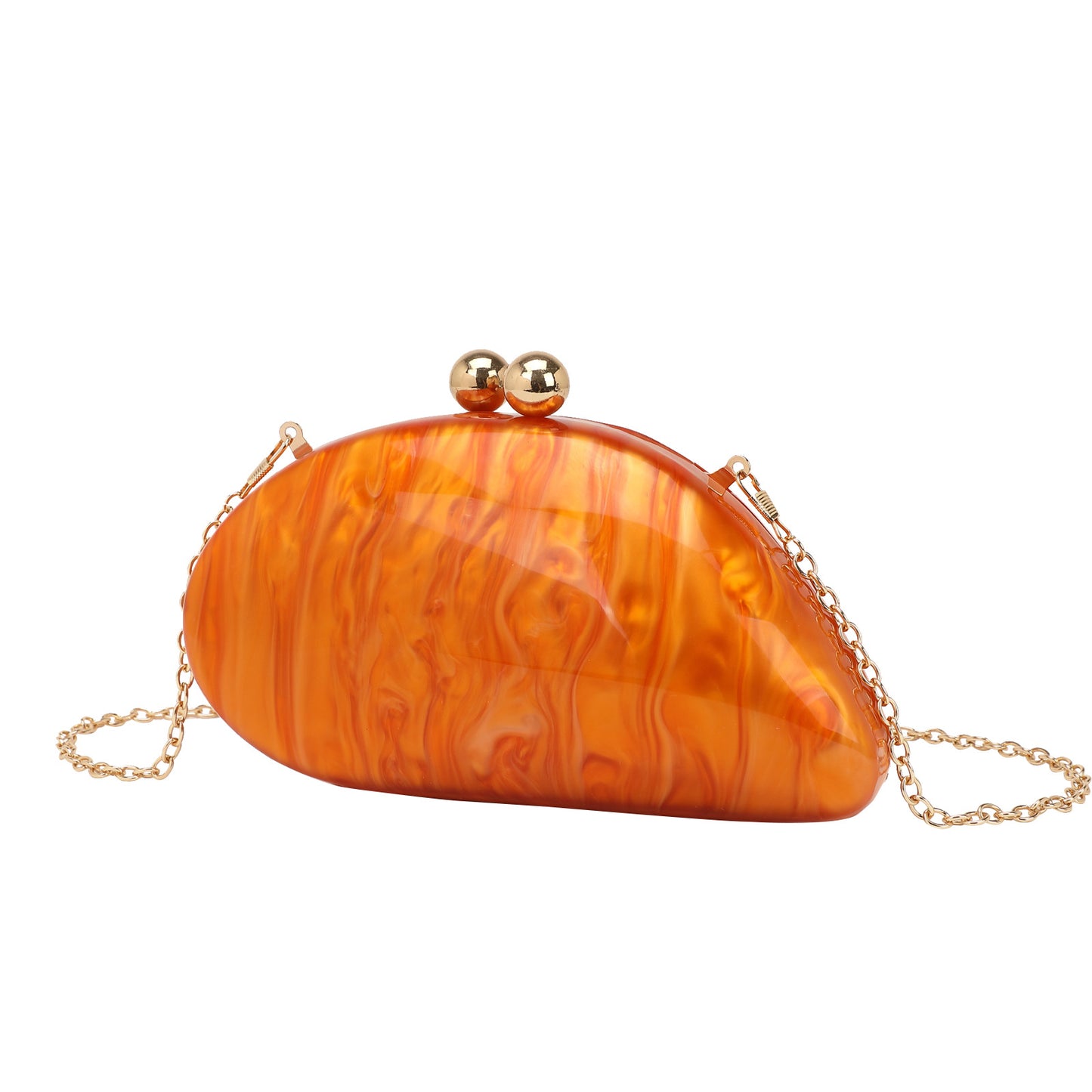Women's Oval Acrylic One Wedding Banquet Clutch Dinner Bag