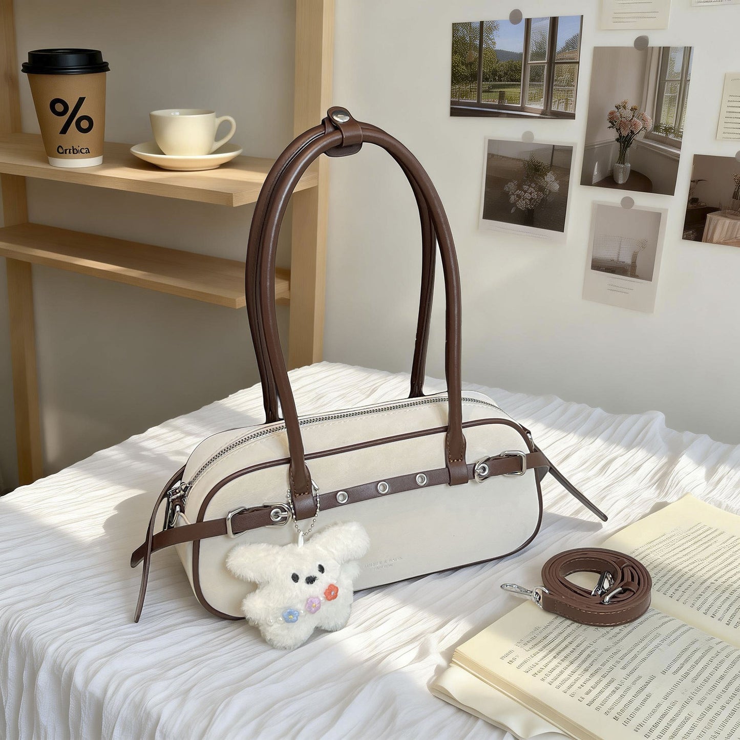 Fashion Simple Baguette Trend Fresh Bow Underarm Bags