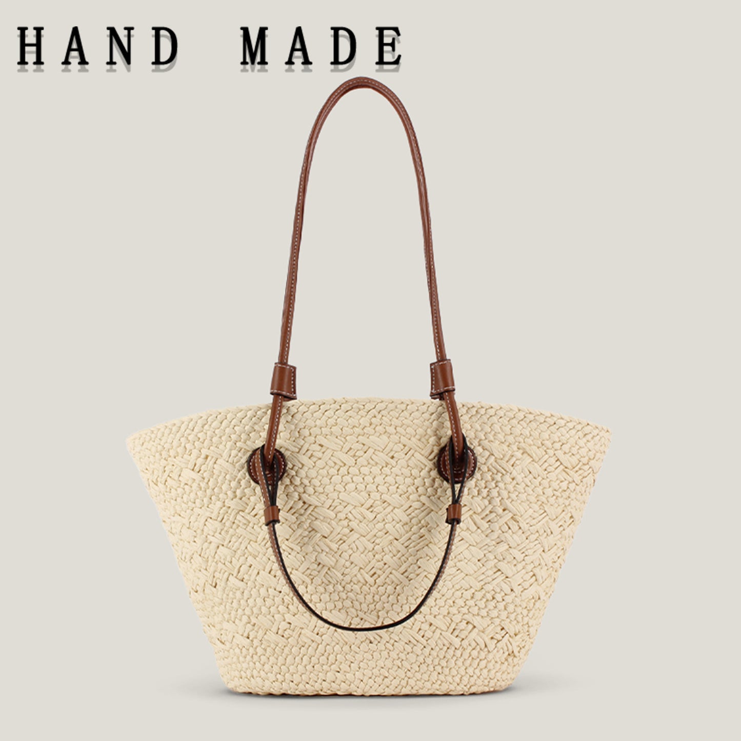 Large Capacity Woven Fashion Paper String Beach Women's Shoulder Bag