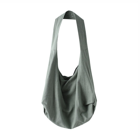 Women's & Men's Linen Dumpling Shape Zipper Interior Changing Bags