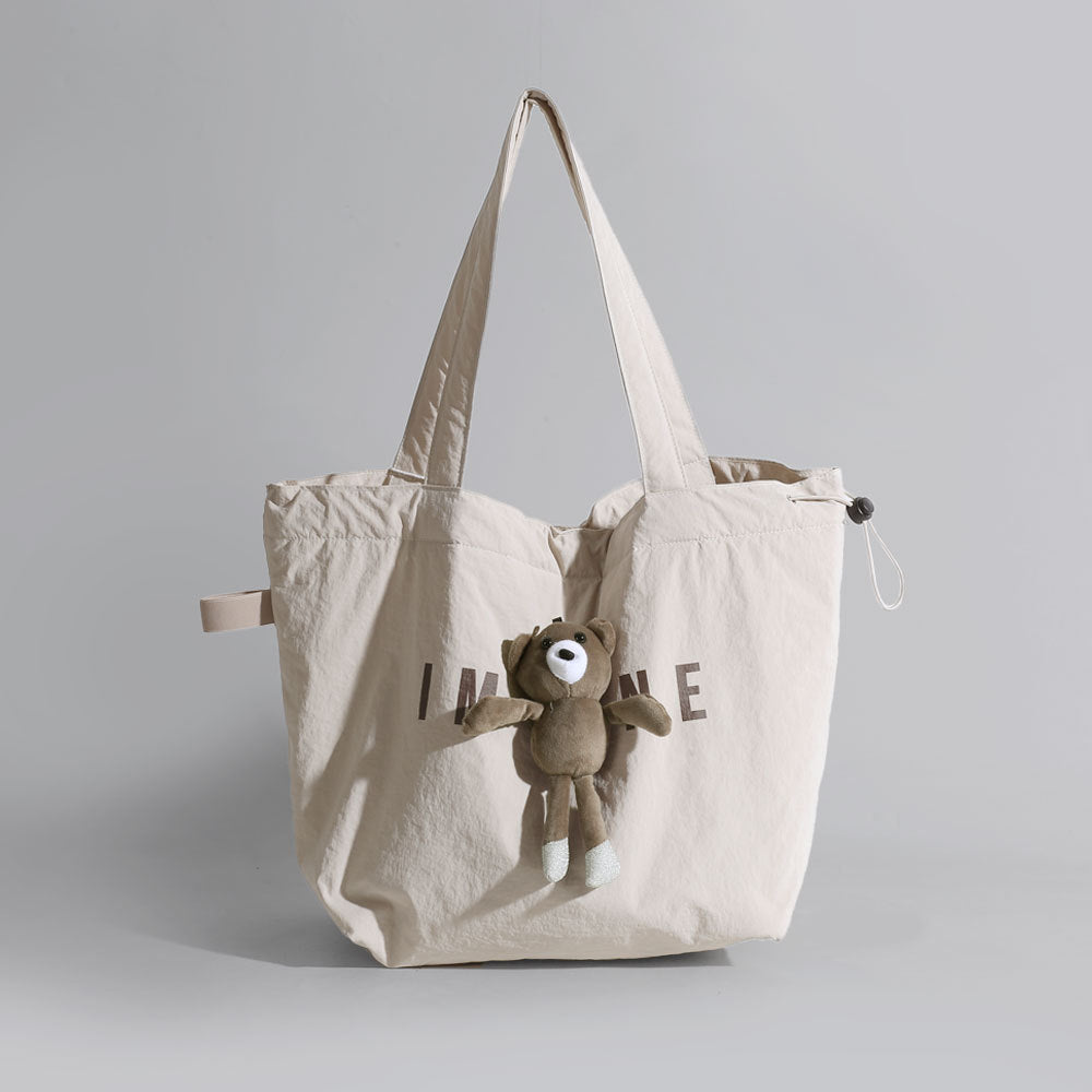 Women's Bear Canvas Daily Female Large Capacity Environmental Protection Cute Tote Bag