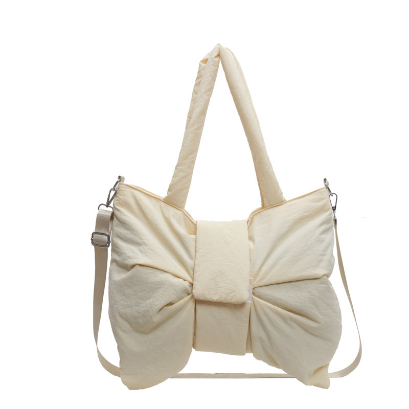 Design Bowknot Summer Large Capacity Nylon Women's Shoulder Bag