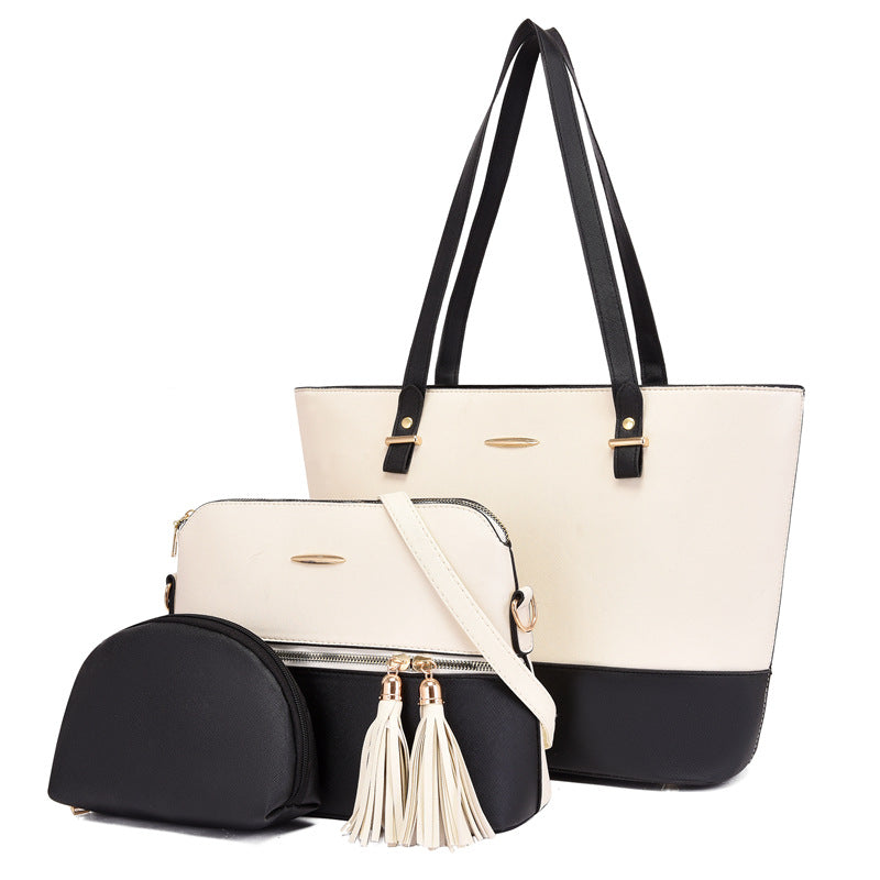 Women's Capacity Match Sets Fashion Popular Stitching Portable Women's Handbag
