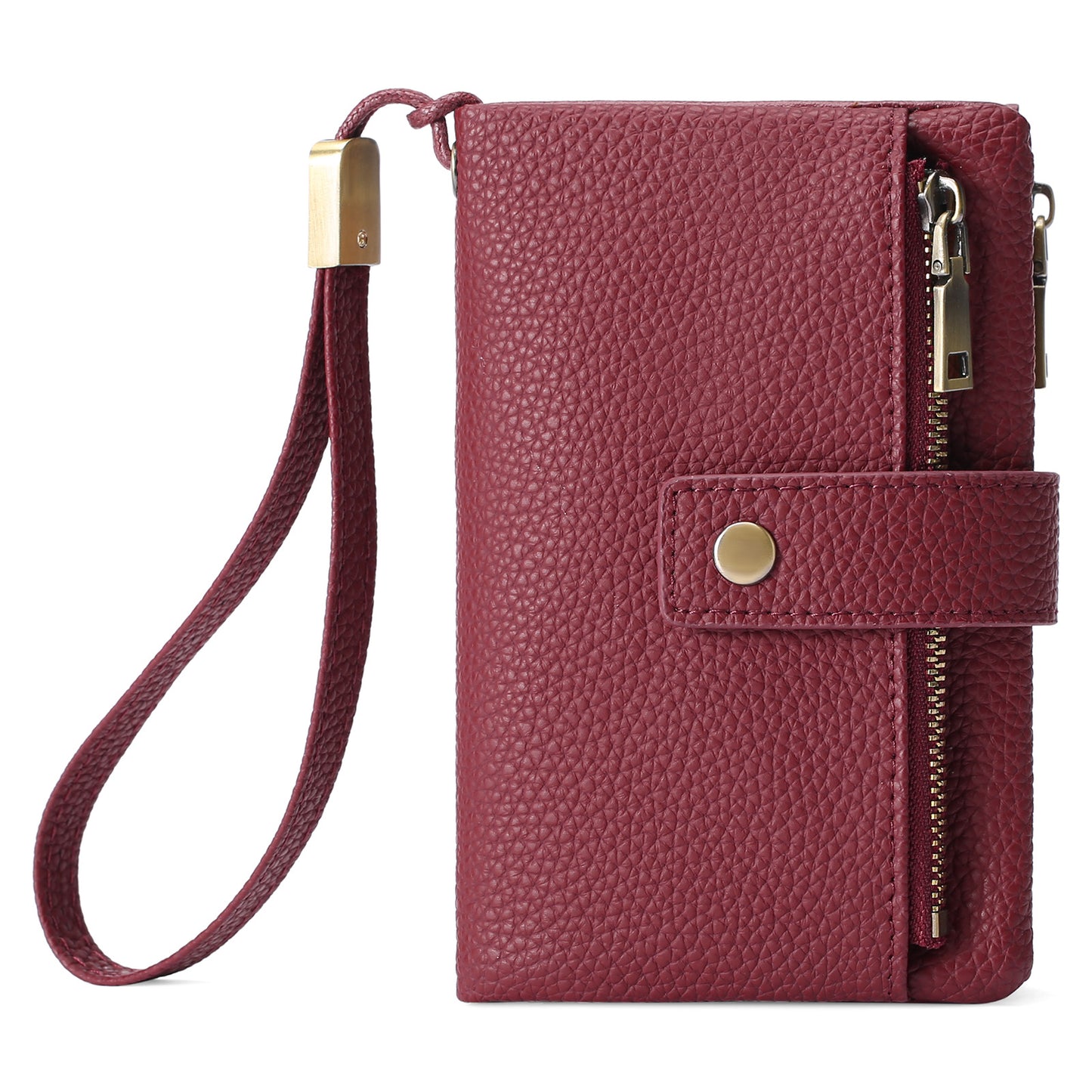 Women's Pu Leather Short Zipper Clutch Swiping Purses