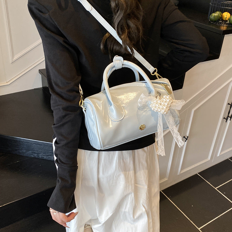 Simple Rhombus Western Style Texture Commuter Handbags