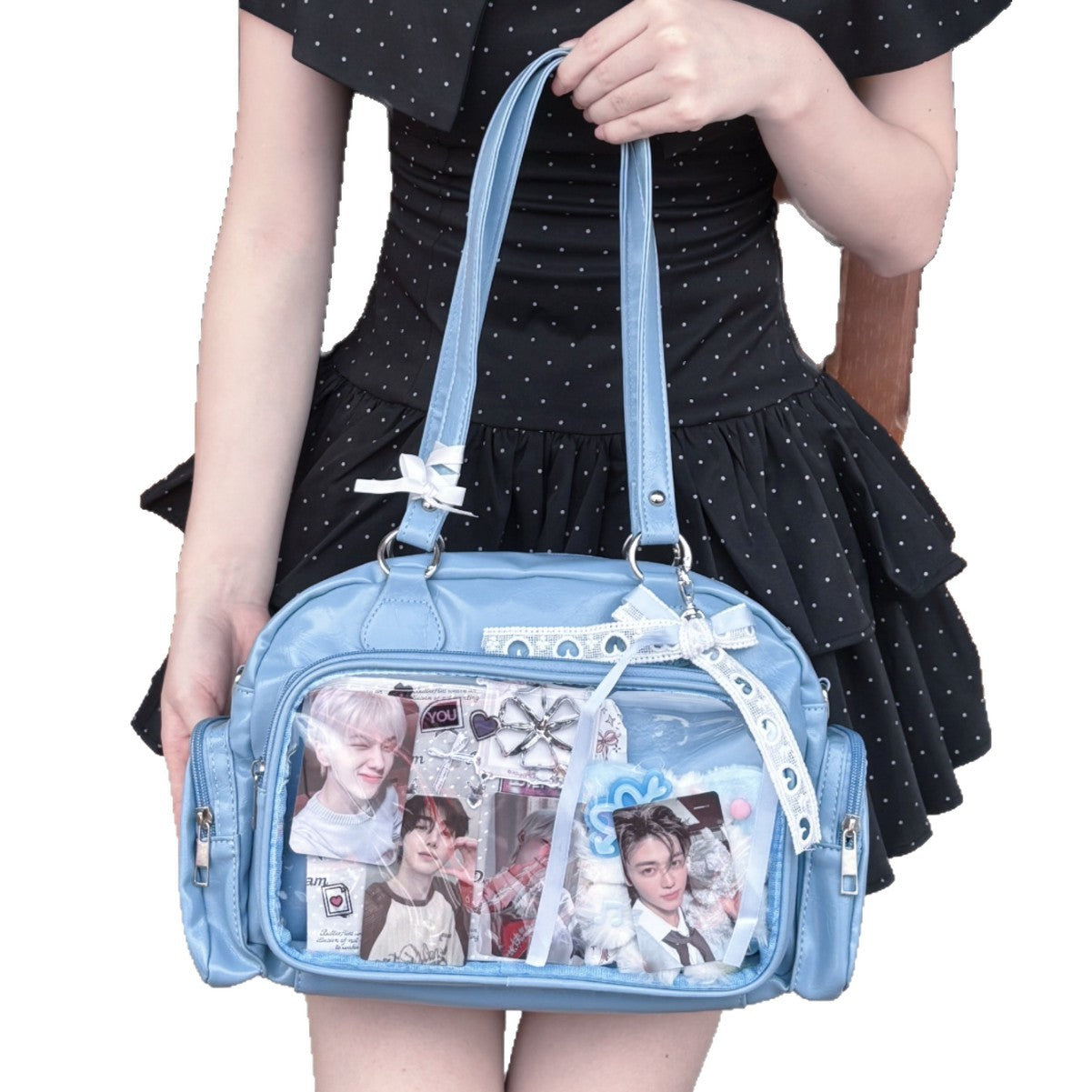 High-grade Bar Cartoon College Style Bowling Women's Shoulder Bag