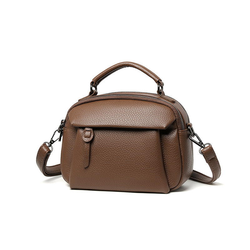 Women's Simple Soft Leather Large Capacity Litchi Women's Handbag