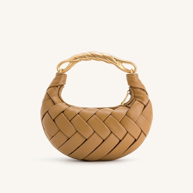 Women's Bird's Nest Woven Portable Genuine Leather Women's Messenger Bag