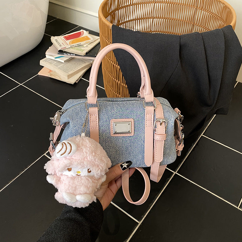 Cute Hand Holding Pillow Denim Fresh Bags