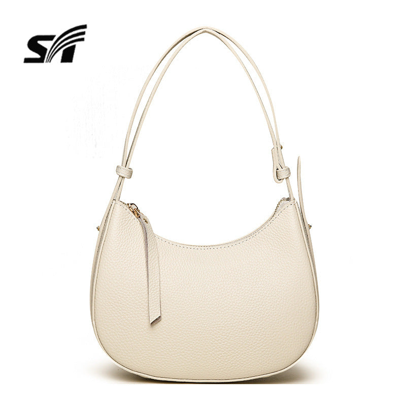 Women's Fashionable High-grade Summer Versatile Layer Cowhide Light Luxury Underarm Women's Shoulder Bag