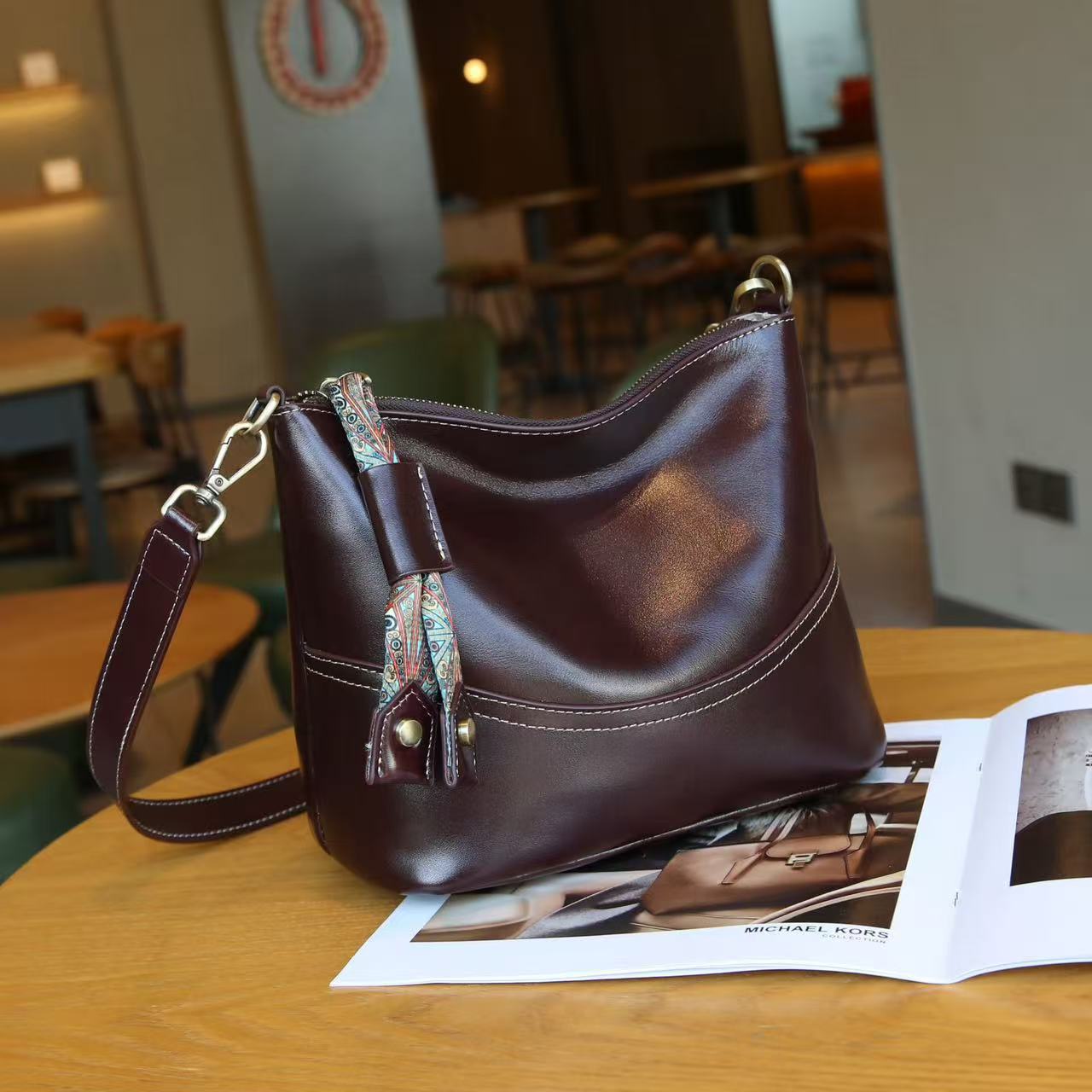 Women's Leather Cow Single Lady's Fashion Large Capacity Women's Shoulder Bag