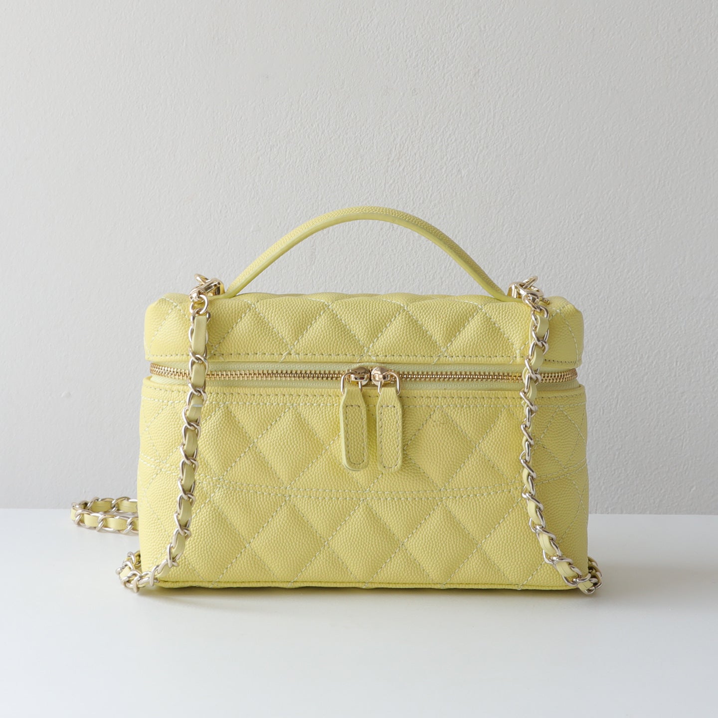 Women's Classic Style High-grade Diamond Plaid Chain Box Lunch Small Square Bag