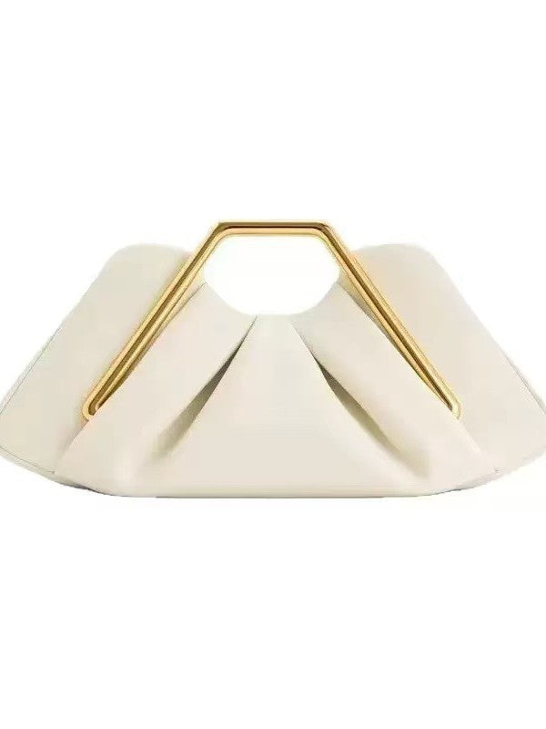 Women's Pleated Cloud Soft Leather Retro Light Luxury Dinner Bag